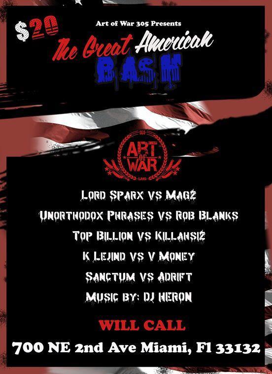 Art of War 305 - The Great American Bash 2015
