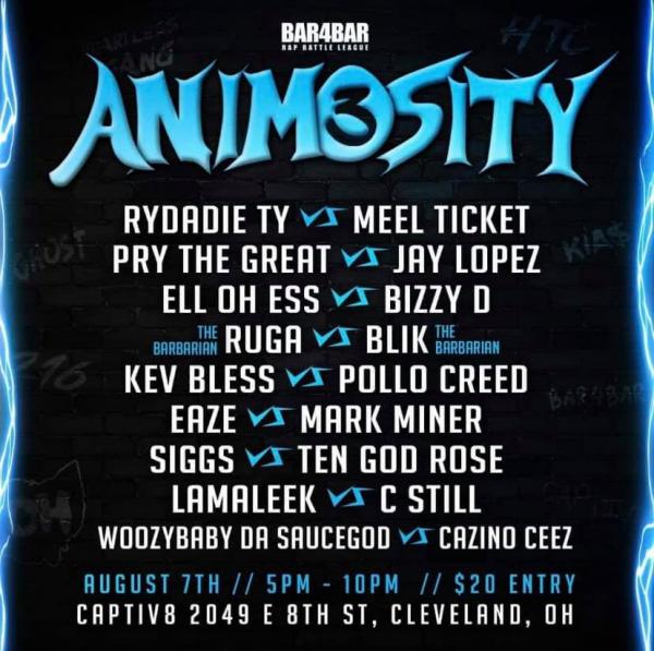 Bar4Bar Rap Battle League - Animosity 3 (Bar4Bar Rap Battle League)
