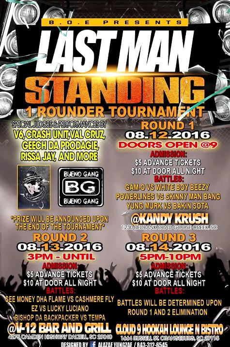 Barz Ova Everythang Battle Groundz - Last Man Standing - 1 Rounder Tournament