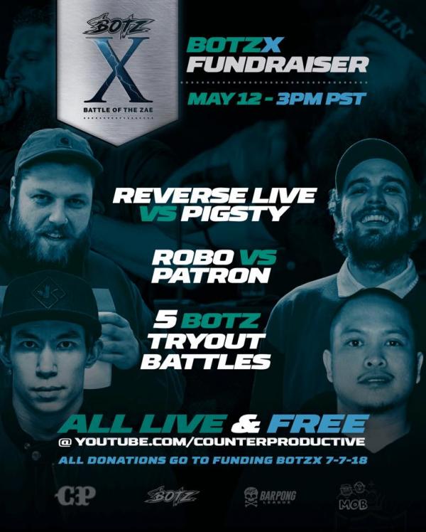 BOTZ Battles - Battle of the Zae X Fundraiser