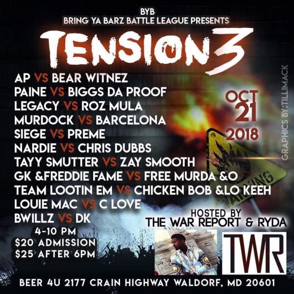 Bring Ya Barz Battle League - Tension 3