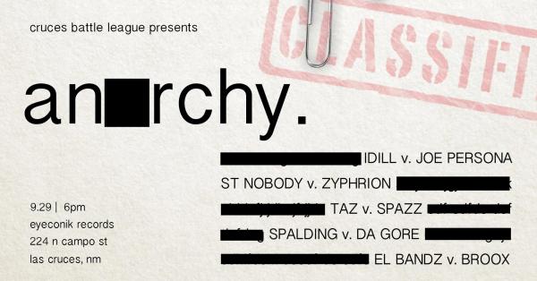 Las Cruces Rap Battle League - Anarchy (Las Cruces Rap Rap Battle League)