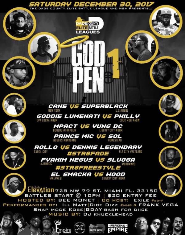 Dade County Elite Battle League - God Pen 1