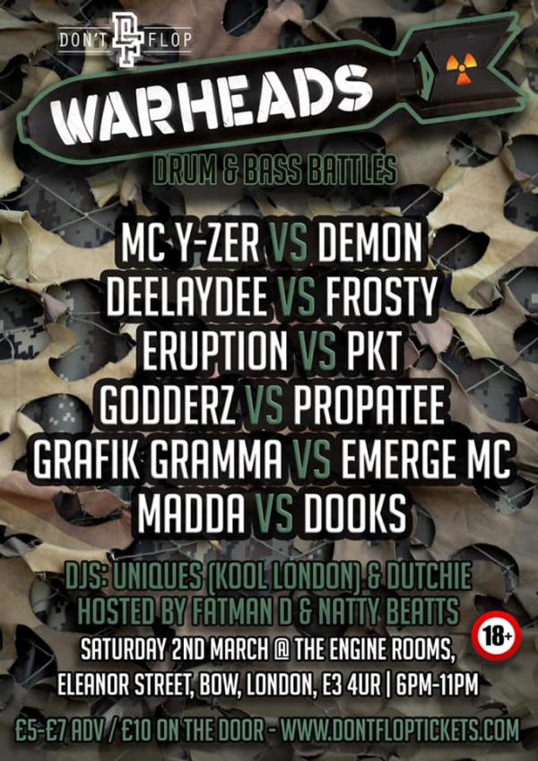 Don't Flop Entertainment - Warheads: Drum & Bass Battles (2019)