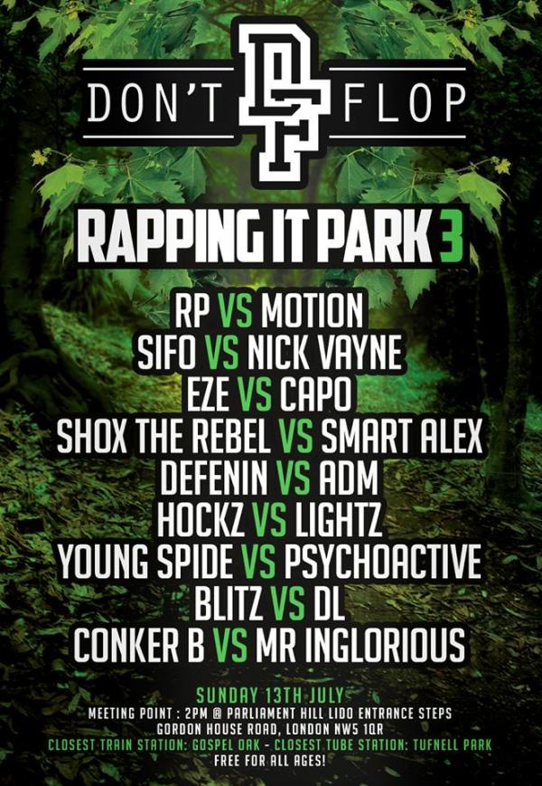 Don't Flop Training Days - Rapping It Park 3