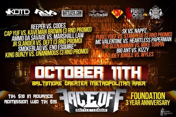 Face Off Battle League - Foundation - 3 Year Anniversary