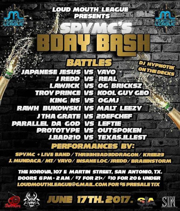 Loud Mouth League - Spy MC's Birthday Bash