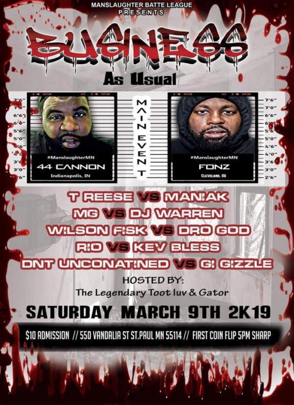 Manslaughter Battle League - Business As Usual 2019