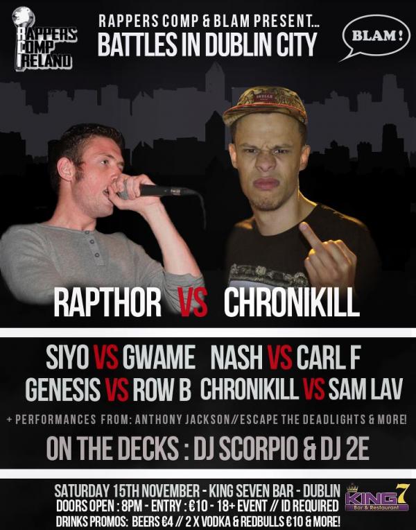 Rappers Comp Ireland - Battles in Dublin City