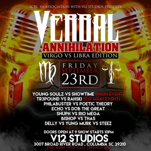 South Carolina Battle League - Lyrical Annihilation - Virgo vs. Libra Edition