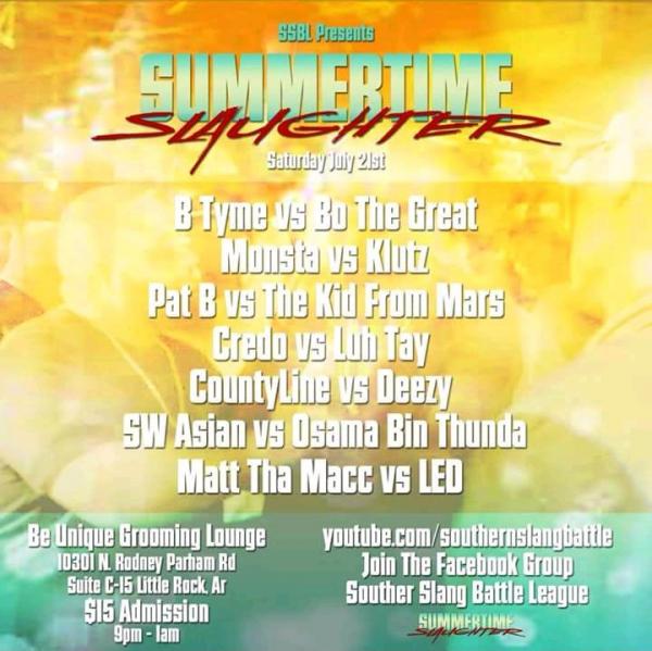 Southern Slang Battle League - Summertime Slaughter