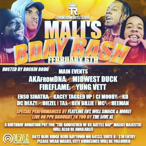 Throne Room Battle League - Mali's 10th Annual BDay Bash
