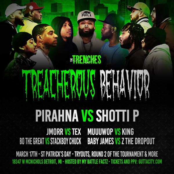 Trenches Battle Rap League - Treacherous Behavior