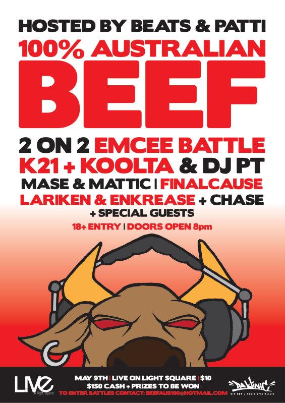 UNCATEGORIZED - 100% Australian Beef 2 On 2 Emcee Battle