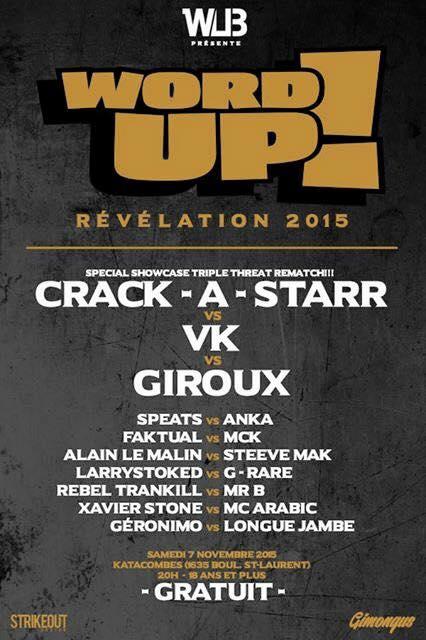 Word Up Battles - Révélation 2015